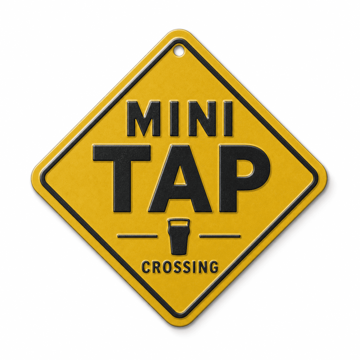6" Small Diamond Crossing Sign